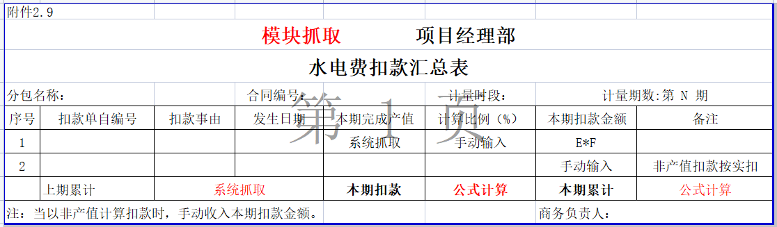水电扣款